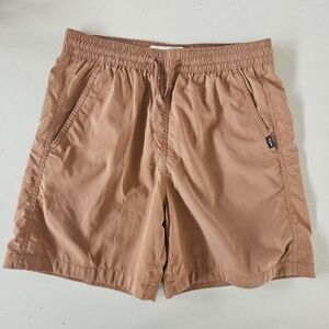 Abercrombie Pool To Play Shorts Swim 13 14 Mesh Lined Drawstring Orange Brown